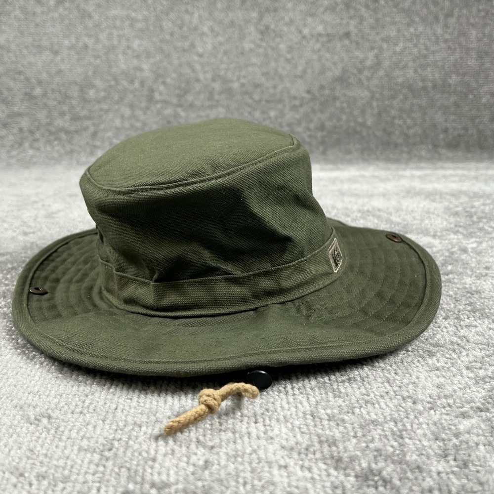 REI Boonie Bucket Hat Olive Green Cotton Wide Brim Sun Hat Medium WPL13207
